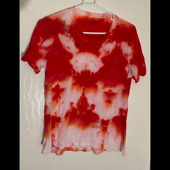 Carbon Copy Women’s Shirt tie dyed tomato red Sz M - Picture 5 of 8